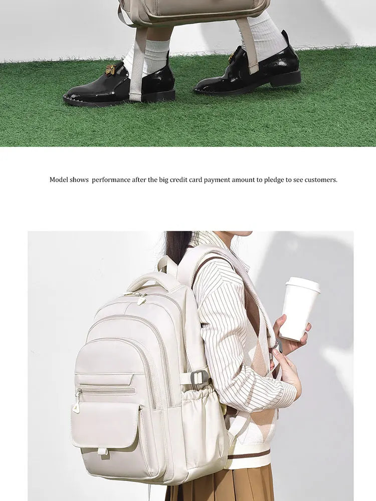 Multi-Layer Waterproof Oxford Backpack - Large Capacity, Stylish Commuter and Student Bag for Out-of-Town Travel