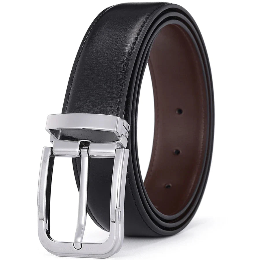 Men’s Pin Buckle Cowskin Leather Belt – High-Quality Designer Waist Strap, Luxury Fashion Accessory