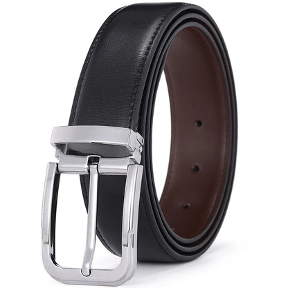 Men’s Pin Buckle Cowskin Leather Belt – High-Quality Designer Waist Strap, Luxury Fashion Accessory