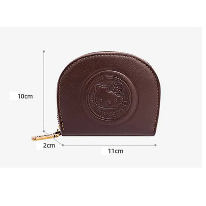 Kawaii Cartoon Hello Kitty Retro Card Bag – Fashion Zipper ID & Storage Bag, Lightweight Mini Wallet for Girls, Women’s Gift