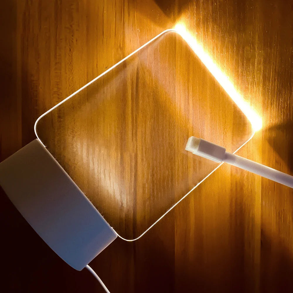 Creative LED Night Light with USB Message Board – A Gift of Glow for Children, Girlfriends, and Nighttime Decor Enthusiasts!