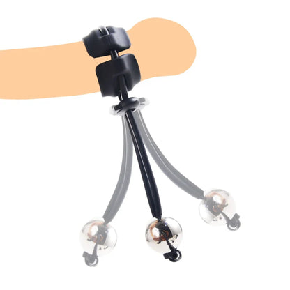 BDSM Male Penis Ring & Extender — Weight-Bearing Stretcher, Enlargement Device with Ball & Semen Lock, Adult Sex Toy for Men