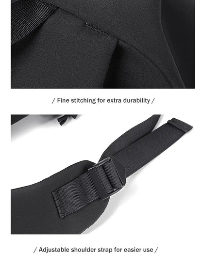 15 Inch Polyester Waterproof Men’s Backpack – Simple, Fashionable Student & Couple Computer Bag