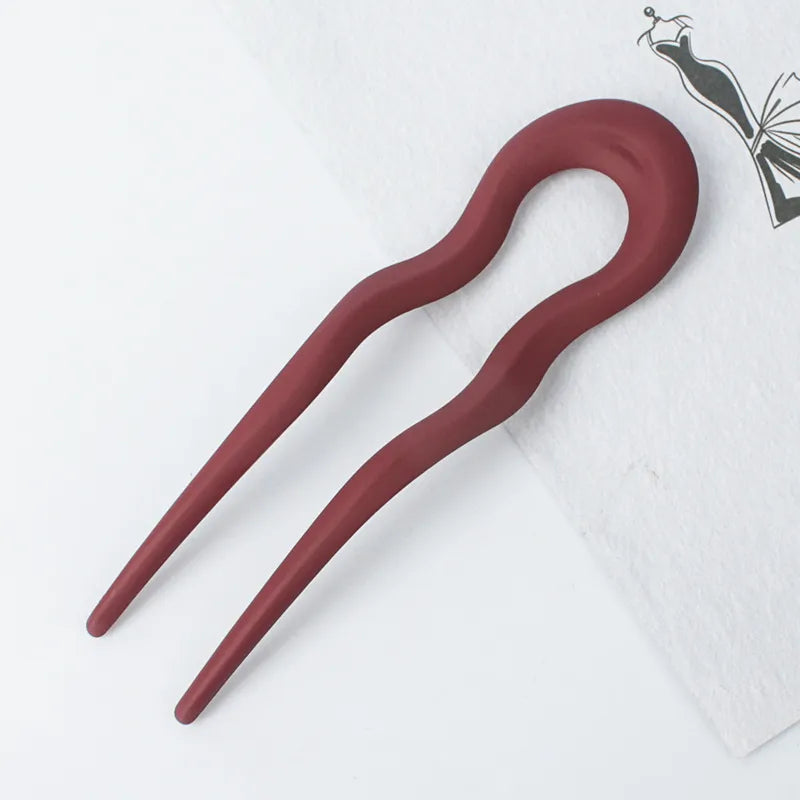 Elegant Fashion Hair Sticks Fork Hairpin - U Shape Hair Clip Pins for Women and Girls - Hair Bun Maker and Headwear Accessory