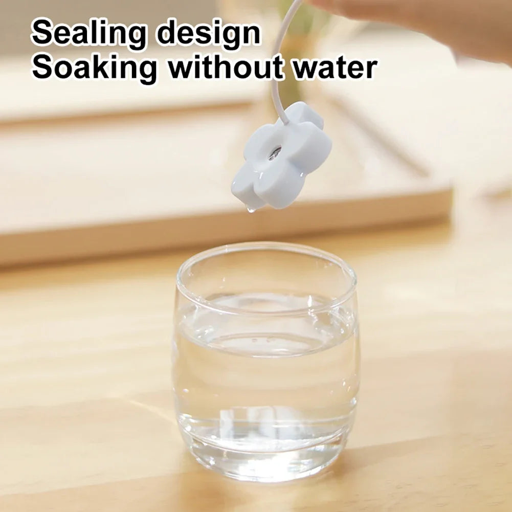 Portable Petal-Shaped Air Humidifier – Mini Ultrasonic, DC 5V 1A, Aromatherapy Diffuser for Home & Bedroom