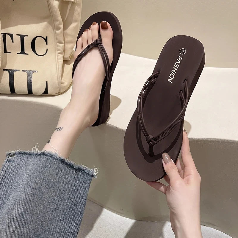Women’s EVA Wedge Flip Flops - Lightweight Platform Beach Sandals for Summer 2026