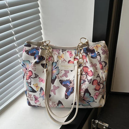 Women’s Nylon Animal Print Shoulder Tote Bag – Large Capacity Casual Handbag for Teen Girls Gift