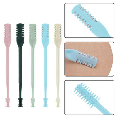 Portable Manual Nose Hair Trimmer - Waterproof Double Head Hair Remover with Storage Box for Men & Women