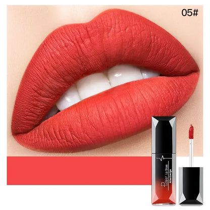 Pudaier Waterproof Matte Lip Gloss – Liquid Lipstick in Nude, Purple, Black Rose Shades
