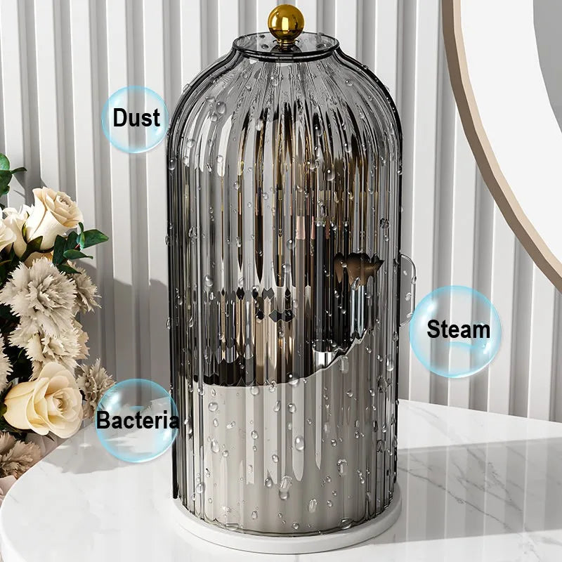 360° Rotating Makeup Brush Holder: Versatile Cosmetic Organizer for Brushes, Lipsticks, and Jewelry