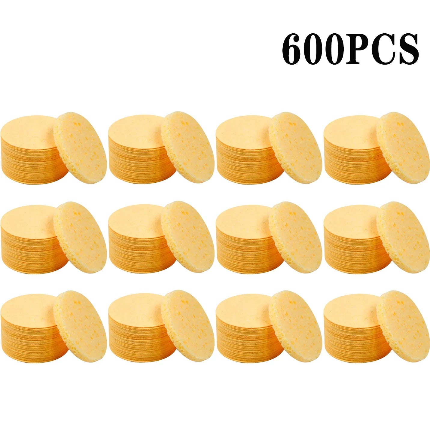 50-1000PCS Compressed Facial Cleansing Sponges – Absorbent, Latex-Free Exfoliating Makeup Pads