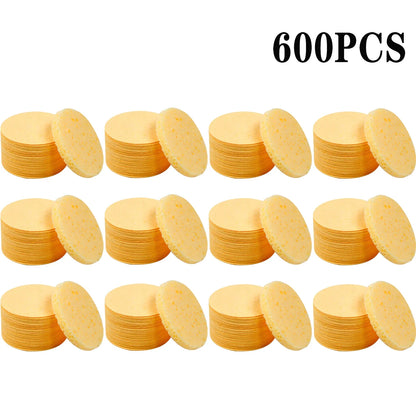 50-1000PCS Compressed Facial Cleansing Sponges – Absorbent, Latex-Free Exfoliating Makeup Pads
