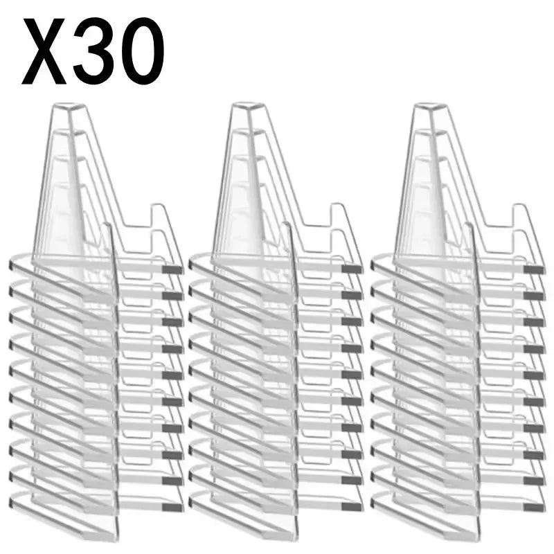 Clear Acrylic Coin & Card Display Stand – 1-30PCS Mini Easel Holder for Trading Cards, KPOP Idol Cards & Collectible Organizer Stand