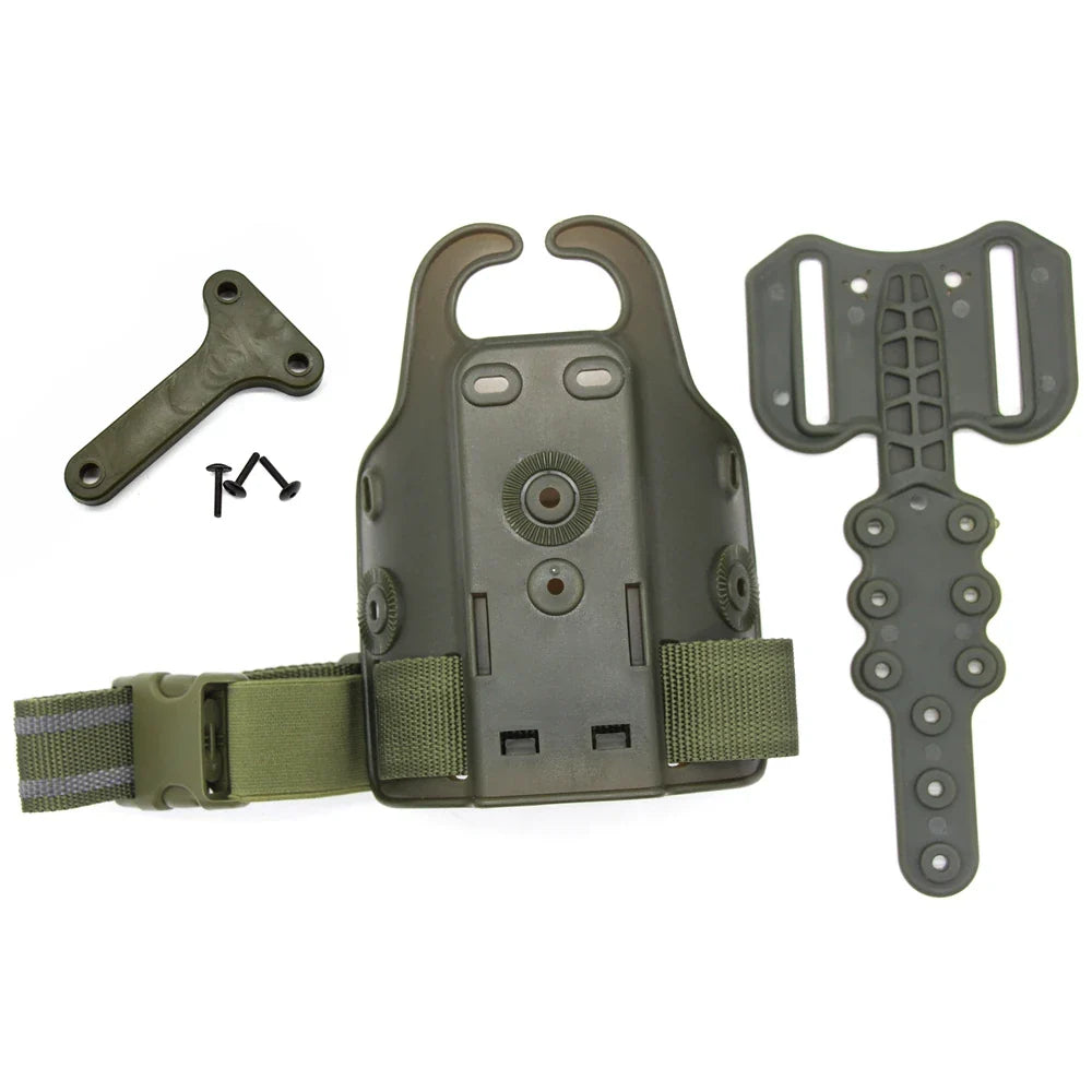 Outdoor Tactical Thigh Drop Leg Holster - Compatible with Glock 17, Beretta M9, Colt 1911, PX4 Storm for Hunting