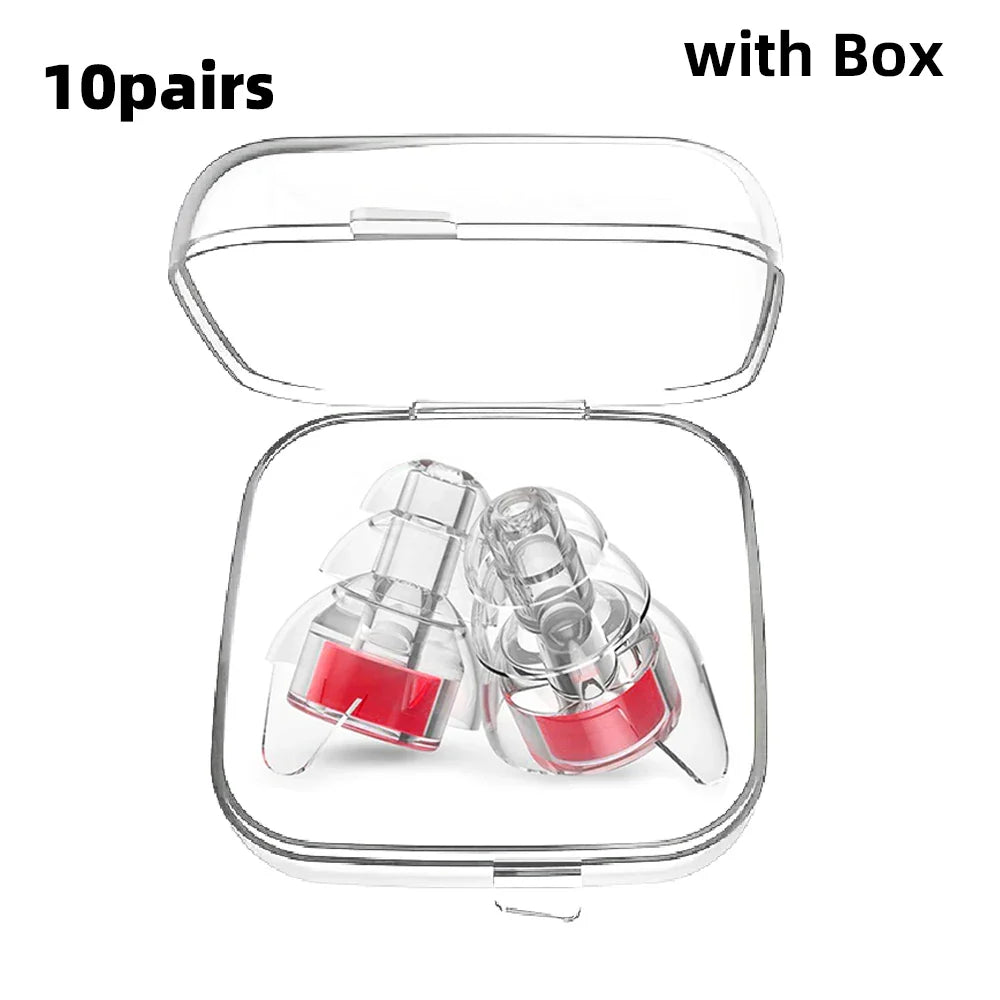 HUAK Silicone High-Fidelity Earplugs with Storage Box — Noise Protection for Concerts, Musicians, Motorcycles & Sensitive Ears