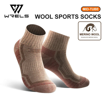 WRELS Merino Wool Thermal Socks – Winter Warm Compression Socks for Skiing, Hiking, Snowboarding & Climbing, Thick Merino Wool Sports Socks