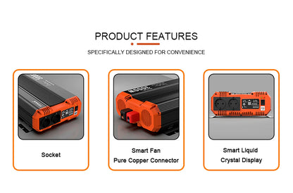 High Power Pure Sine Wave Inverter — 7000W DC to AC 220V/230V Converter for Home, RV & Off-Grid