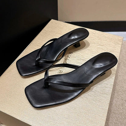 Women's Summer Clip Toe Comfort Slide Sandals – Casual Low Heel Street Style Slippers