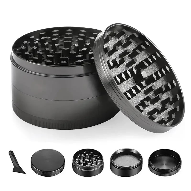 Mini 4-Layer Metal Herb Grinder — 63mm Zinc Alloy Tobacco & Dry Herb Crusher for Smoking Accessories