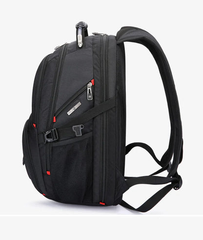 Swiss Multifunctional 17 Inch Laptop Backpack – Durable Travel Bag with USB Charging Port, Water-Resistant College Bookbag
