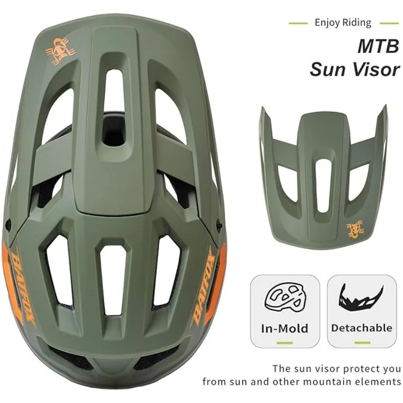 BATFOX MTB Cycling Helmet — Integrally-Molded Mountain Bike Helmet for Speed & Safety