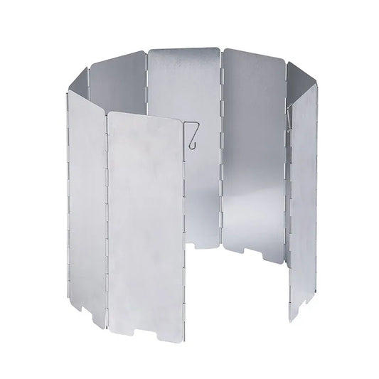 Ultralight Outdoor 10 Plates Foldable Wind Shield - Camping Stoves Windshield for Gas Cookers, Wind Deflectors Stove