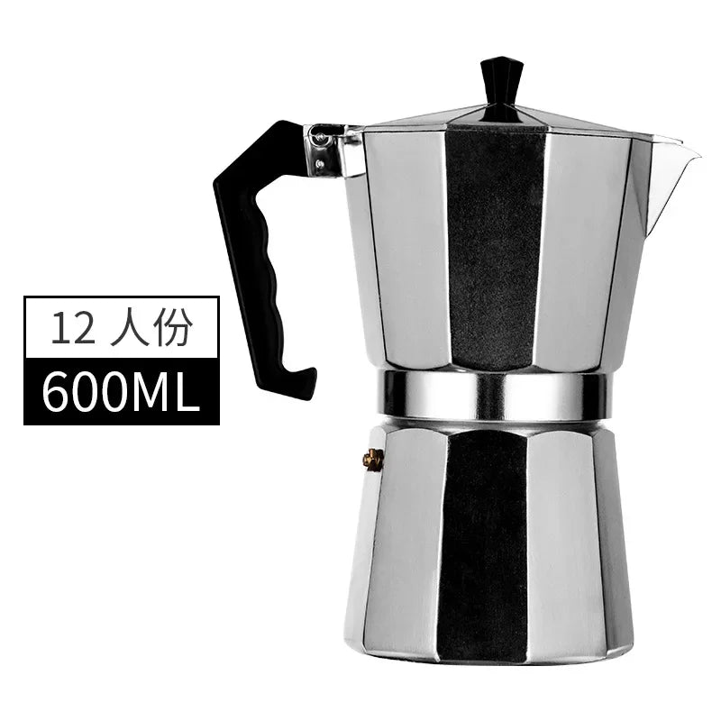 Mocha Coffee Pot – Italian Aluminum Octagonal Portable Coffee & Tea Maker