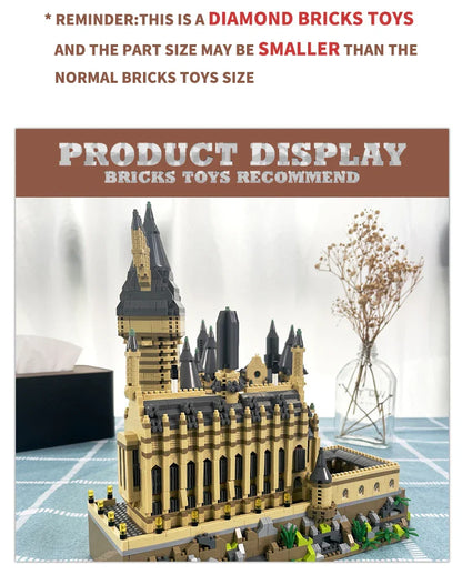 Creative Magic School Diamond Bricks Set — Medieval Castle MOC Building Blocks DIY Toy for Kids & Adults, Perfect Christmas Gift