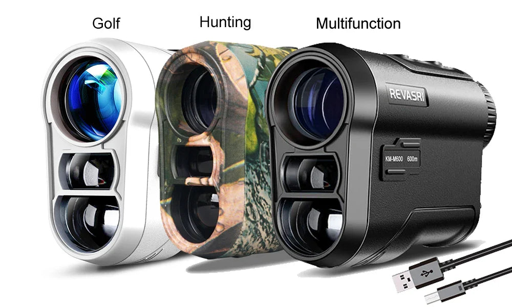 REVASRI Golf Laser Rangefinder – 600M Telescope with Flag-Lock, Slope Pin Distance Meter, 1000M Camouflage Hunting Monocular