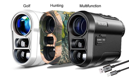 REVASRI Golf Laser Rangefinder – 600M Telescope with Flag-Lock, Slope Pin Distance Meter, 1000M Camouflage Hunting Monocular