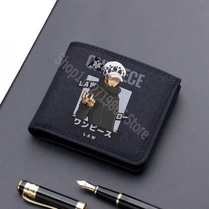 One Piece Men’s Wallet – Multi-Card Slots, Cartoon Anime Print, Portable Purse for Boys & Birthday Gifts