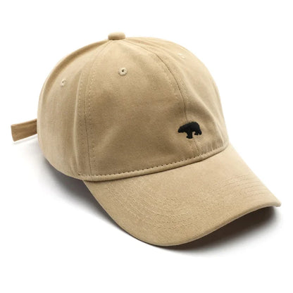 Spring Summer Polar Bear Embroidery Baseball Cap – Unisex Cotton Snapback Sun Hat