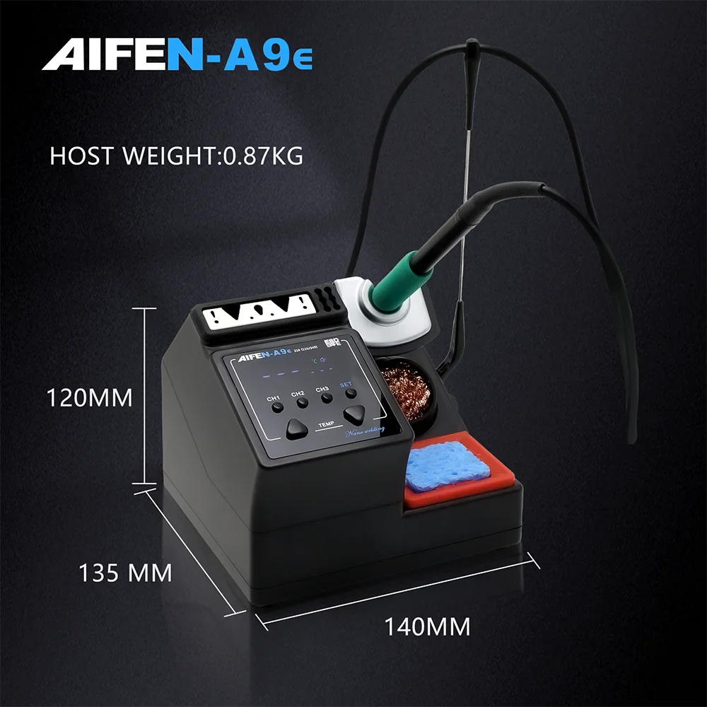 AIFEN A9E Soldering Station – Compatible with 210/245/115 Soldering Iron Tips & Handle Temperature Control for Welding