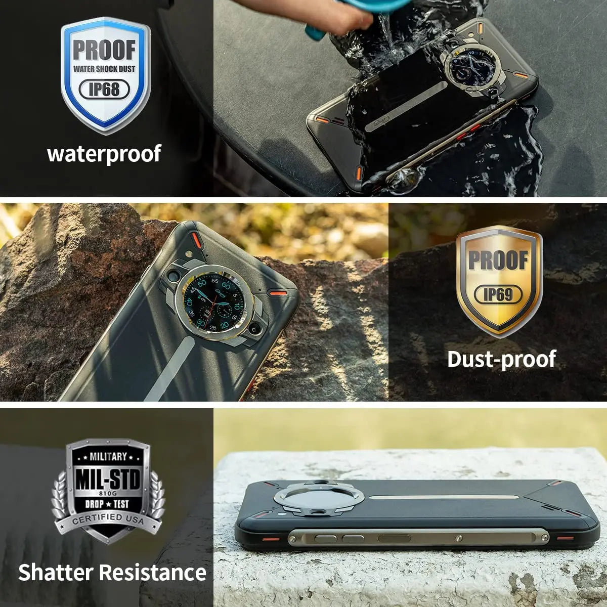 Unihertz Ticktock S Rugged 5G Smartphone – 8GB RAM, 256GB Storage, 5200mAh, 64MP Camera, 6.53" Dimensity 700 Display