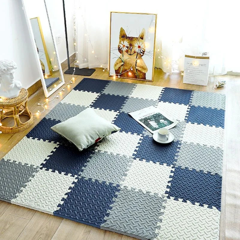 12pcs Foam Baby Play Mat – Soft Interlocking Puzzle Floor Tiles for Kids, Exercise & Play Rug 30x30x1cm