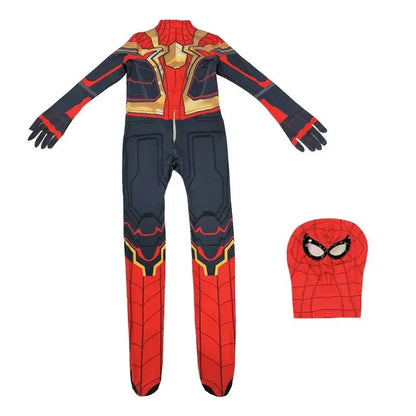 Miles Spider-Man Costume Jumpsuit — Superhero Bodysuit with Head Cover for Halloween & Cosplay Party