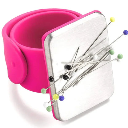 Magnetic Wrist Sewing Pincushion - Silicone Pin Holder Bracelet for Sewing and Crafting