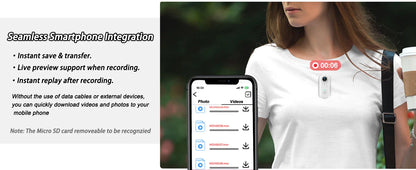 4K UHD Mini Vlog Camera – Wireless WiFi Sports Action Pocket Camcorder