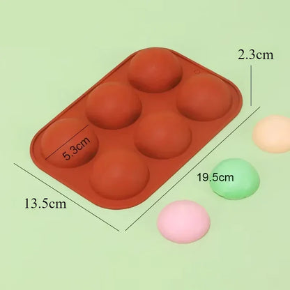 6/8/15/24-Hole Half Sphere Silicone Mold — 3D Brownie, Pudding, Mousse & Chocolate Dessert Baking Tool