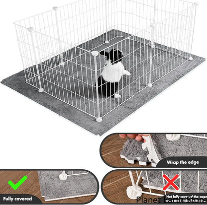 4/10PCS Waterproof Cage Liners – Anti-Slip Absorbent Bedding Mats for Rabbits, Guinea Pigs & Small Pets