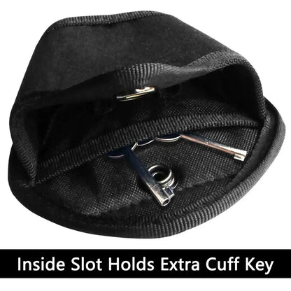 Tactical Handcuff Case - Officer Waist Pocket Security Accessories Bag, Fits 2-Inch Duty Belt, Open Top and Quick Pull
