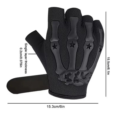 Fingerless Riding Gloves – Non-Slip Half Finger Gloves for Motorcycle, Cycling, Climbing, Hiking & Outdoor Sports