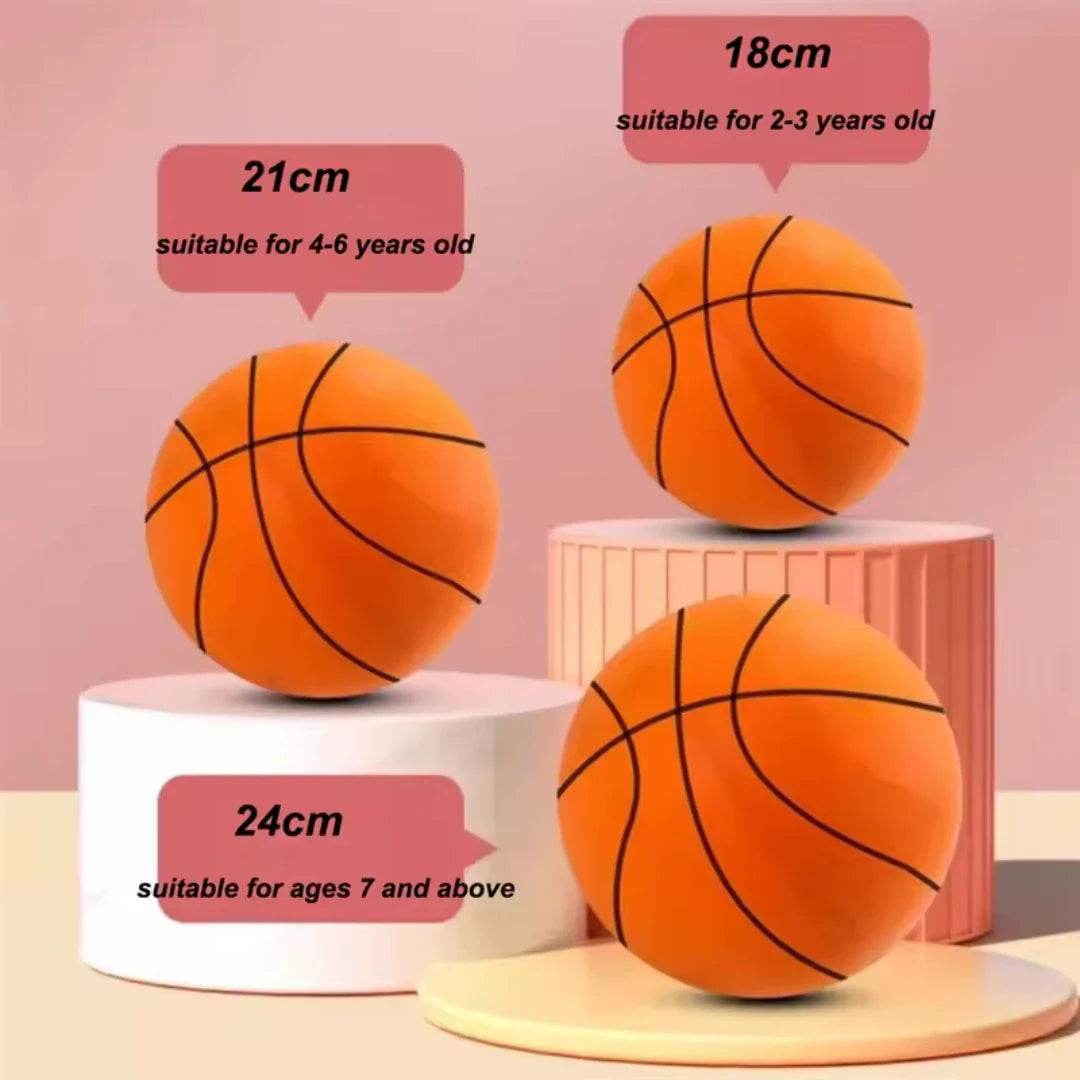 Silent Basketball — Quiet, High-Density Soft PU Foam Squeezable Ball — Indoor Mute Bouncing Sports Toy for Kids