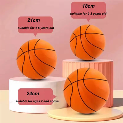 Silent Basketball — Quiet, High-Density Soft PU Foam Squeezable Ball — Indoor Mute Bouncing Sports Toy for Kids