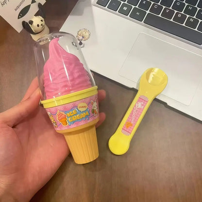 Food Pretend Play Toy - Creative Cone Pudding Simulation Toy for Kids Role Play & Decoration