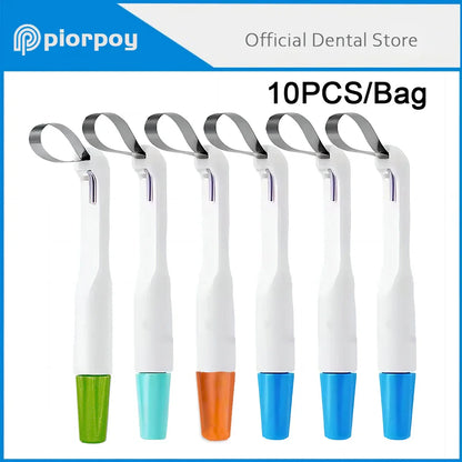 PIORPOY 10Pcs Dental Matrix Bands – Stainless Steel Adjustable Ring System, Standard & Curved Pre-Formed 4.5/6MM for Dentistry