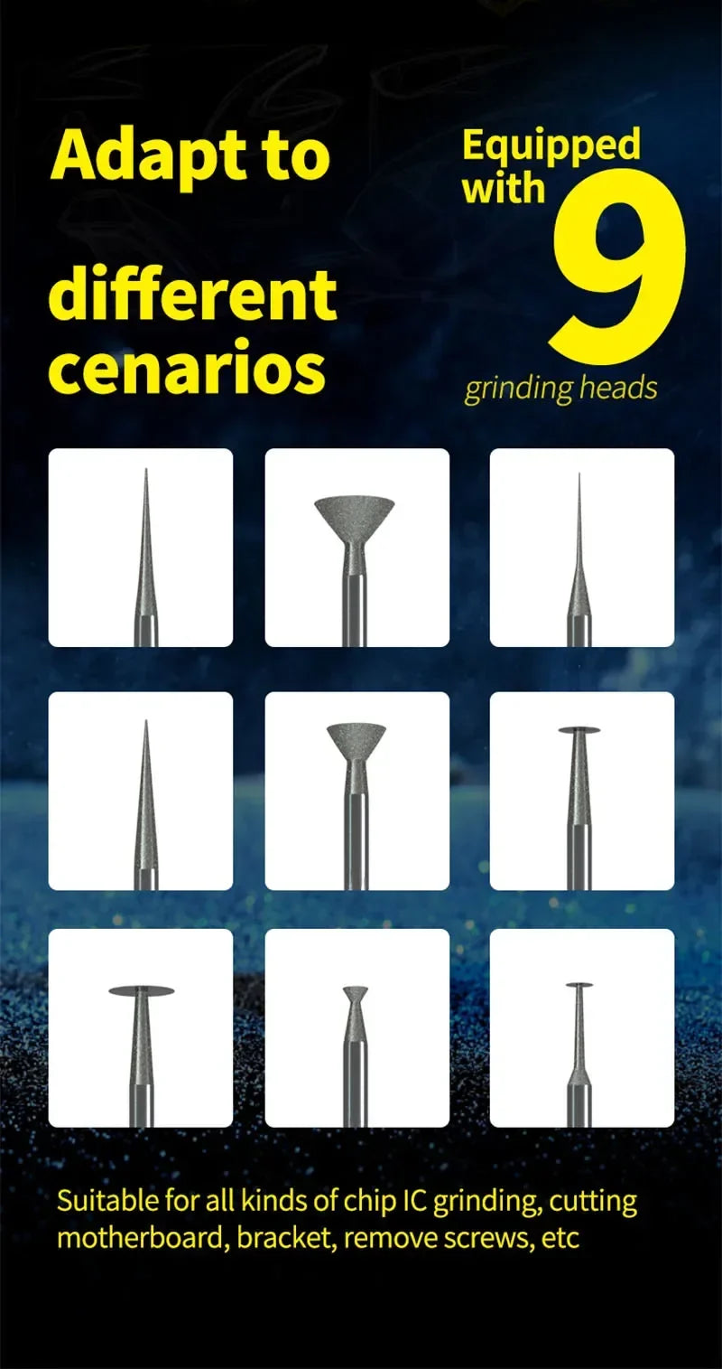 MECHANIC GDR2 Electric Polishing Pen — Multi-Function Tool for Mobile, PCB & CPU Repair