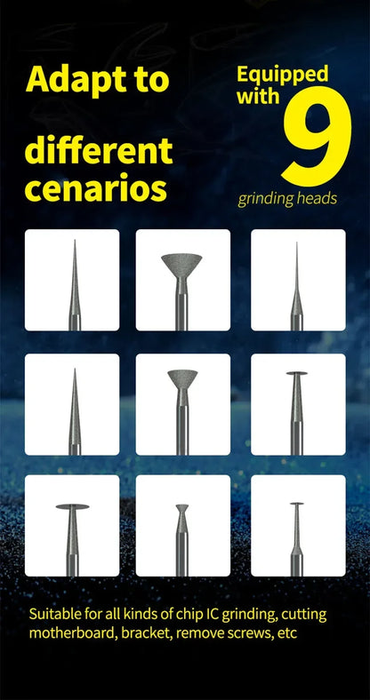 MECHANIC GDR2 Electric Polishing Pen — Multi-Function Tool for Mobile, PCB & CPU Repair