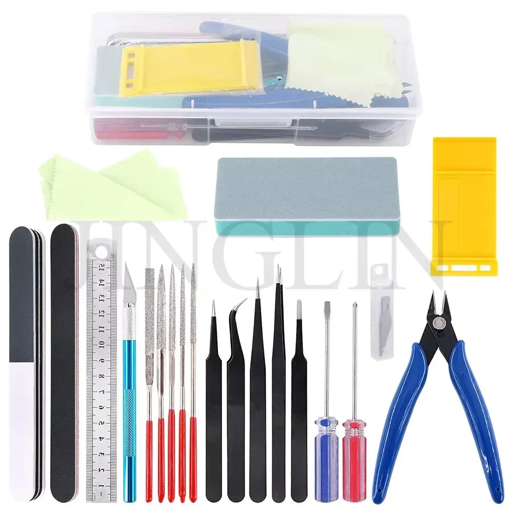 3D Printer Tool Kit – Electronic Wire Pliers, Trimming Knife, Scraper, Deburring Cutter & Tweezers Set