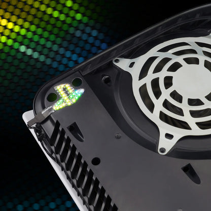 eXtremeRate RGB LED Kit for PS5 (CFI-1 Series) – Rainbow Logo with 40 Effects for Disc & Digital Edition Console